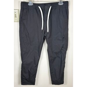 Quince Ripstop Pants Women M Steel Gray Organic Stretch Cotton Straight Leg GORP